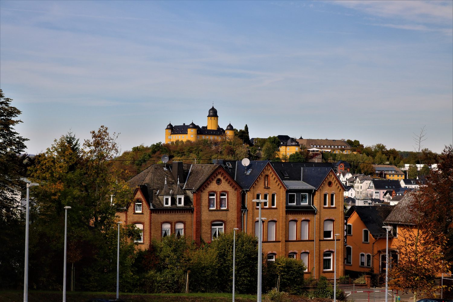 Schloss Montabaur über der Altstadt im Westerwald